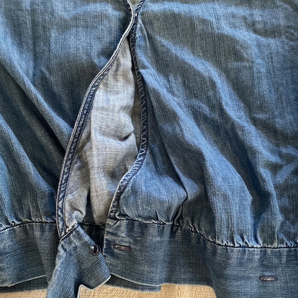 Madewell Chambray Denim lovely wrap top. - Picture 13 of 13